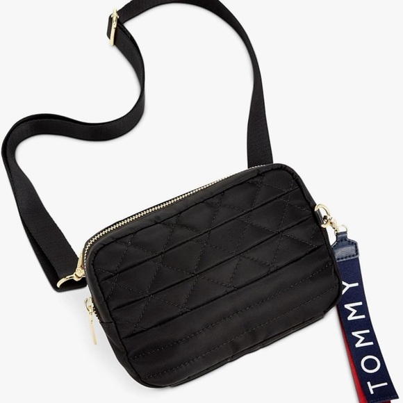 TOMMY HILFIGER Black Adjustable Strap Belt Fanny Bag Purse Black AUTHENTIC NEW - Picture 6 of 8